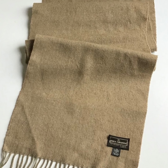 Paco Rabanne solid beige unisex 70% cashmere & 30% wool made in Canada 🇨🇦 - Picture 1 of 7